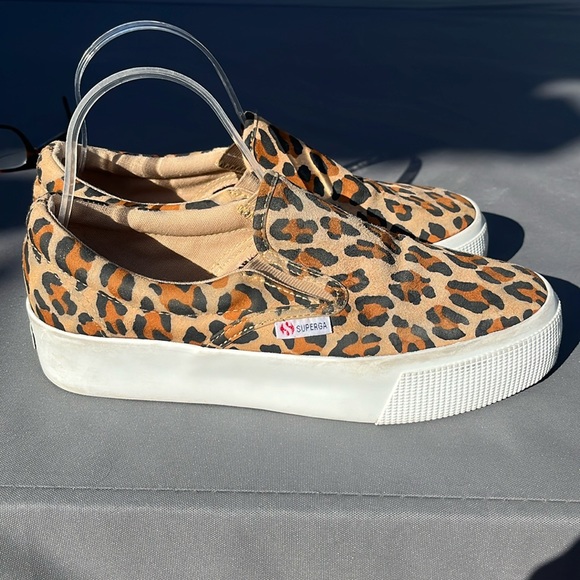 Superga leopard print slip on sneakers size 40 - Picture 1 of 8